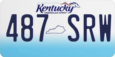 KY license plate 487SRW