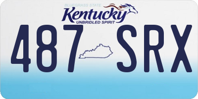 KY license plate 487SRX