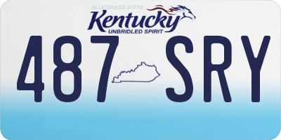 KY license plate 487SRY