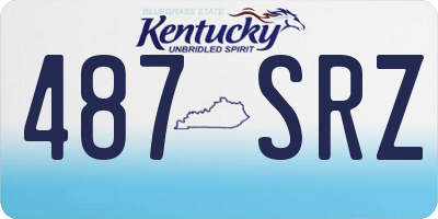KY license plate 487SRZ
