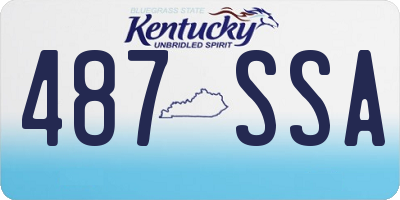KY license plate 487SSA