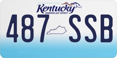 KY license plate 487SSB