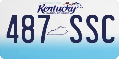 KY license plate 487SSC