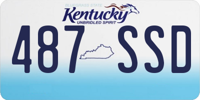 KY license plate 487SSD