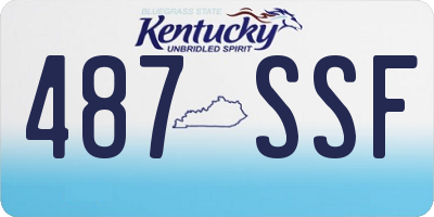 KY license plate 487SSF