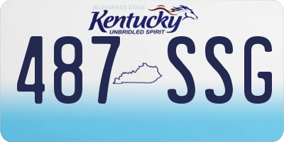 KY license plate 487SSG