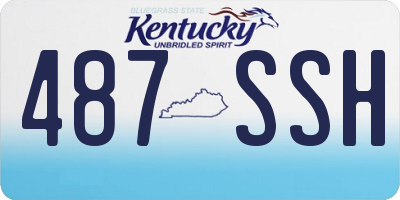 KY license plate 487SSH