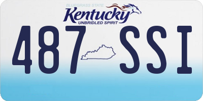 KY license plate 487SSI