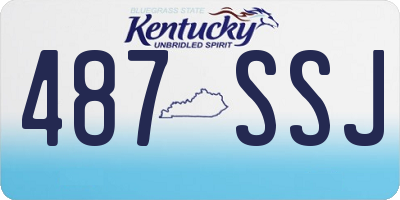 KY license plate 487SSJ