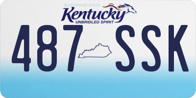KY license plate 487SSK