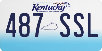 KY license plate 487SSL