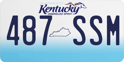 KY license plate 487SSM