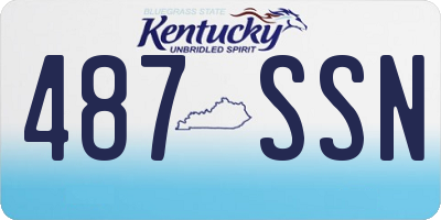 KY license plate 487SSN