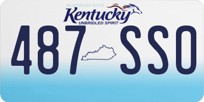 KY license plate 487SSO