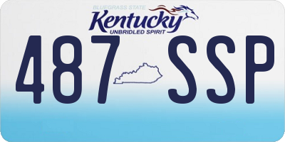 KY license plate 487SSP