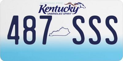 KY license plate 487SSS