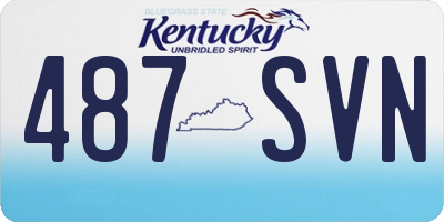 KY license plate 487SVN