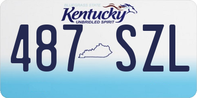 KY license plate 487SZL