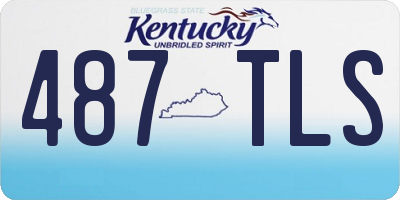 KY license plate 487TLS