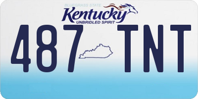 KY license plate 487TNT
