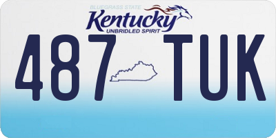 KY license plate 487TUK