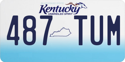 KY license plate 487TUM