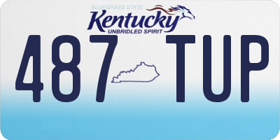 KY license plate 487TUP
