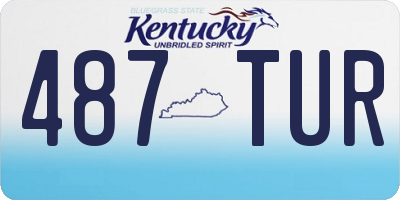 KY license plate 487TUR