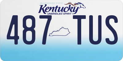 KY license plate 487TUS
