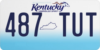 KY license plate 487TUT