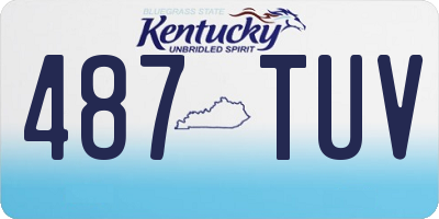 KY license plate 487TUV