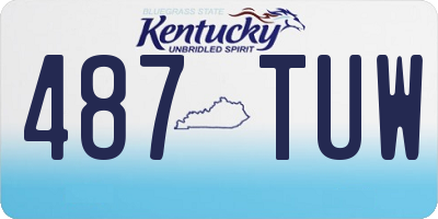 KY license plate 487TUW