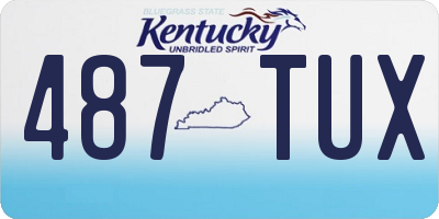 KY license plate 487TUX