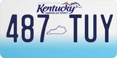 KY license plate 487TUY