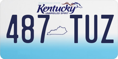 KY license plate 487TUZ