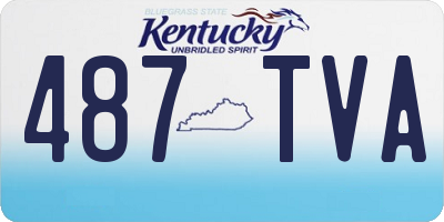 KY license plate 487TVA