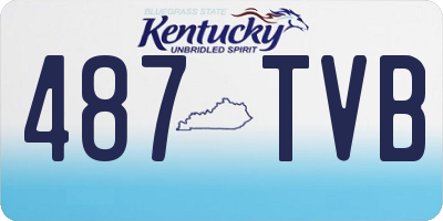 KY license plate 487TVB