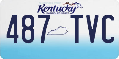 KY license plate 487TVC