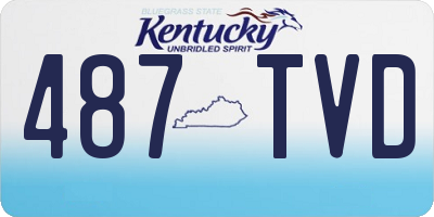 KY license plate 487TVD