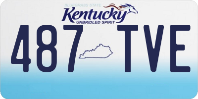 KY license plate 487TVE
