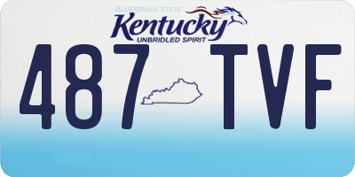 KY license plate 487TVF