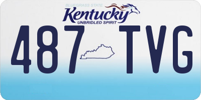 KY license plate 487TVG