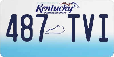 KY license plate 487TVI