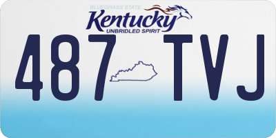 KY license plate 487TVJ