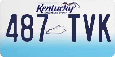 KY license plate 487TVK