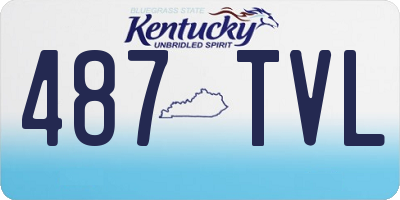 KY license plate 487TVL