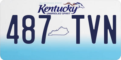 KY license plate 487TVN