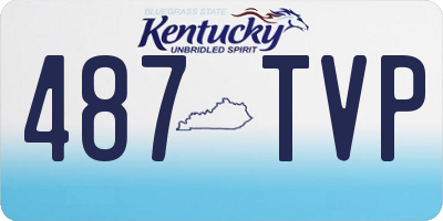 KY license plate 487TVP