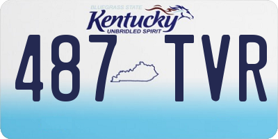 KY license plate 487TVR