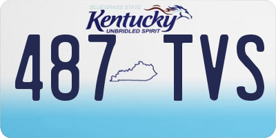 KY license plate 487TVS